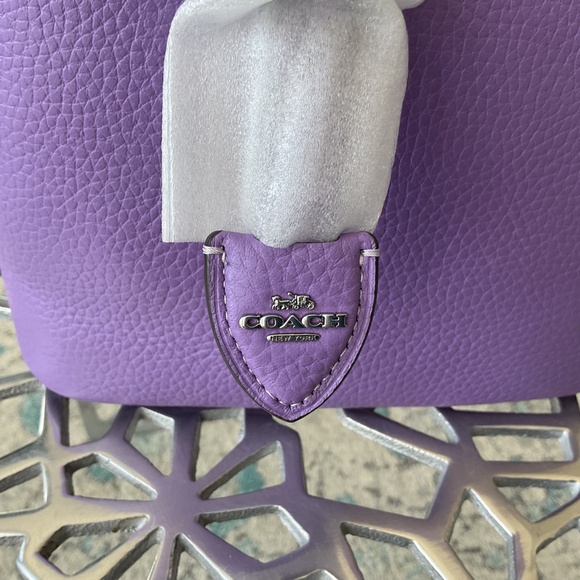 Coach Rowan Bucket Leather Bag Violet w Removable Zipper pouch NWT - Picture 10 of 16